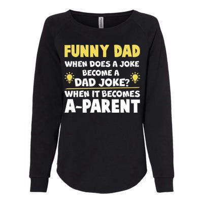 Funny Dad Joke When It Becomes A Parent Womens California Wash Sweatshirt