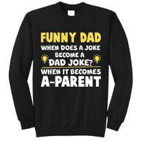 Funny Dad Joke When It Becomes A Parent Tall Sweatshirt