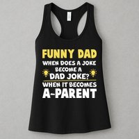 Funny Dad Joke When It Becomes A Parent Womens Tank Top