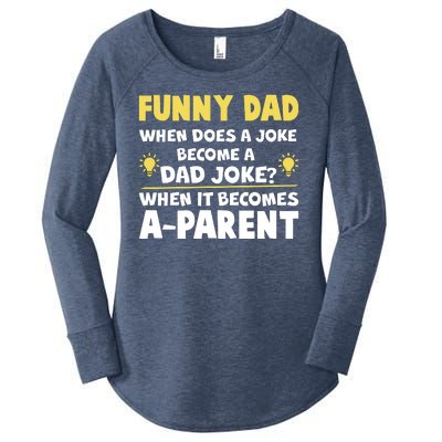 Funny Dad Joke When It Becomes A Parent Women's Perfect Tri Tunic Long Sleeve Shirt