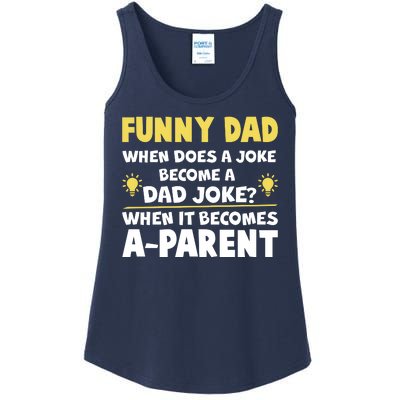 Funny Dad Joke When It Becomes A Parent Ladies Essential Tank