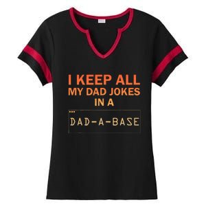 Funny Dad Jokes Database Dad Joke Lovers Ladies Halftime Notch Neck Tee