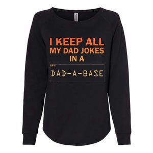 Funny Dad Jokes Database Dad Joke Lovers Womens California Wash Sweatshirt