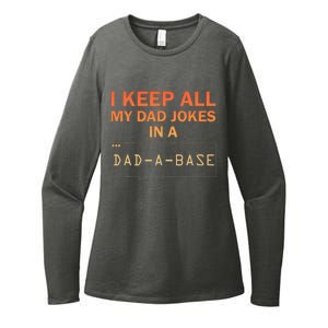 Funny Dad Jokes Database Dad Joke Lovers Womens CVC Long Sleeve Shirt