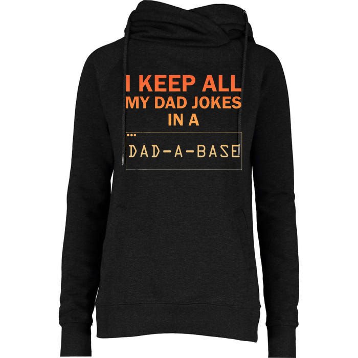 Funny Dad Jokes Database Dad Joke Lovers Womens Funnel Neck Pullover Hood