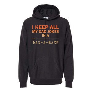 Funny Dad Jokes Database Dad Joke Lovers Premium Hoodie