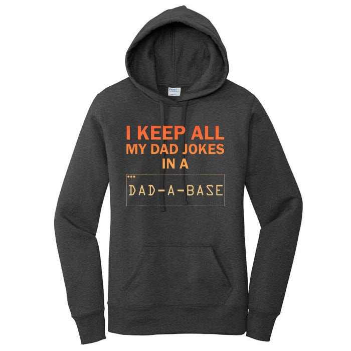 Funny Dad Jokes Database Dad Joke Lovers Women's Pullover Hoodie