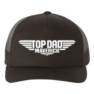 Fathers Day Jet Fighter Top Dad Maverick Yupoong Adult 5-Panel Trucker Hat