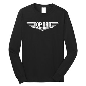 Fathers Day Jet Fighter Top Dad Maverick Long Sleeve Shirt