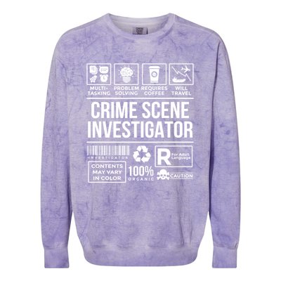 Forensic Detectives Job Skills For Crime Scene Investigator Gift Colorblast Crewneck Sweatshirt