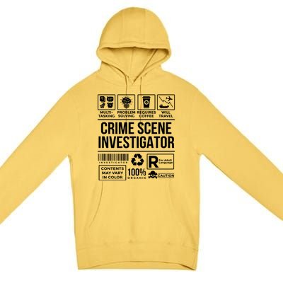 Forensic Detectives Job Skills For Crime Scene Investigator Gift Premium Pullover Hoodie