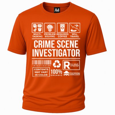 Forensic Detectives Job Skills For Crime Scene Investigator Gift Cooling Performance Crew T-Shirt