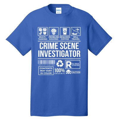 Forensic Detectives Job Skills For Crime Scene Investigator Gift Tall T-Shirt