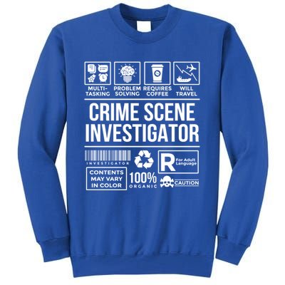 Forensic Detectives Job Skills For Crime Scene Investigator Gift Tall Sweatshirt