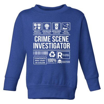 Forensic Detectives Job Skills For Crime Scene Investigator Gift Toddler Sweatshirt