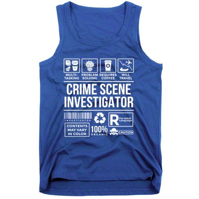 Forensic Detectives Job Skills For Crime Scene Investigator Gift Tank Top