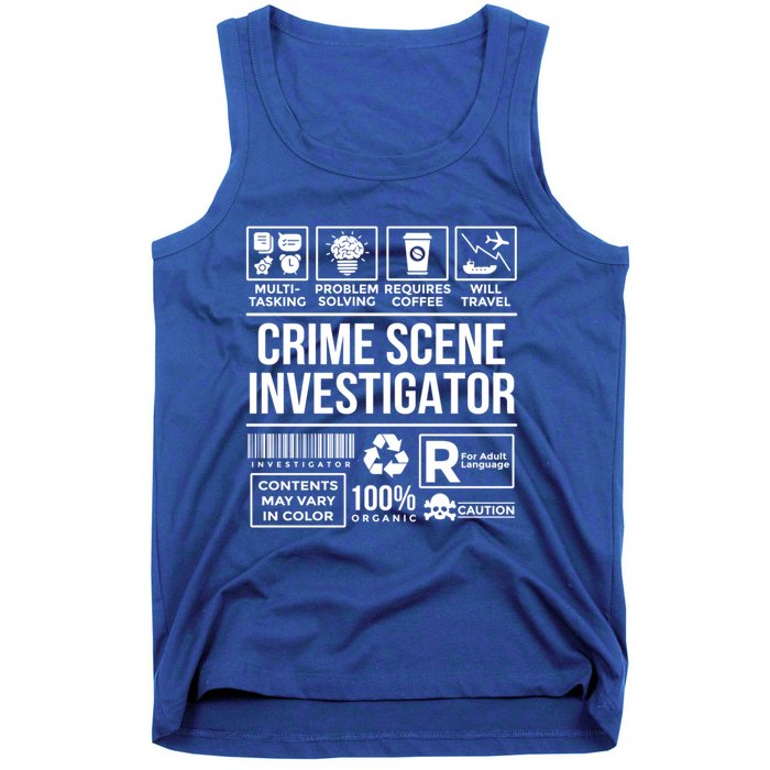 Forensic Detectives Job Skills For Crime Scene Investigator Gift Tank Top