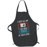 Funny Dad Jokes In Dad A Base For FatherS Day Full-Length Apron With Pockets