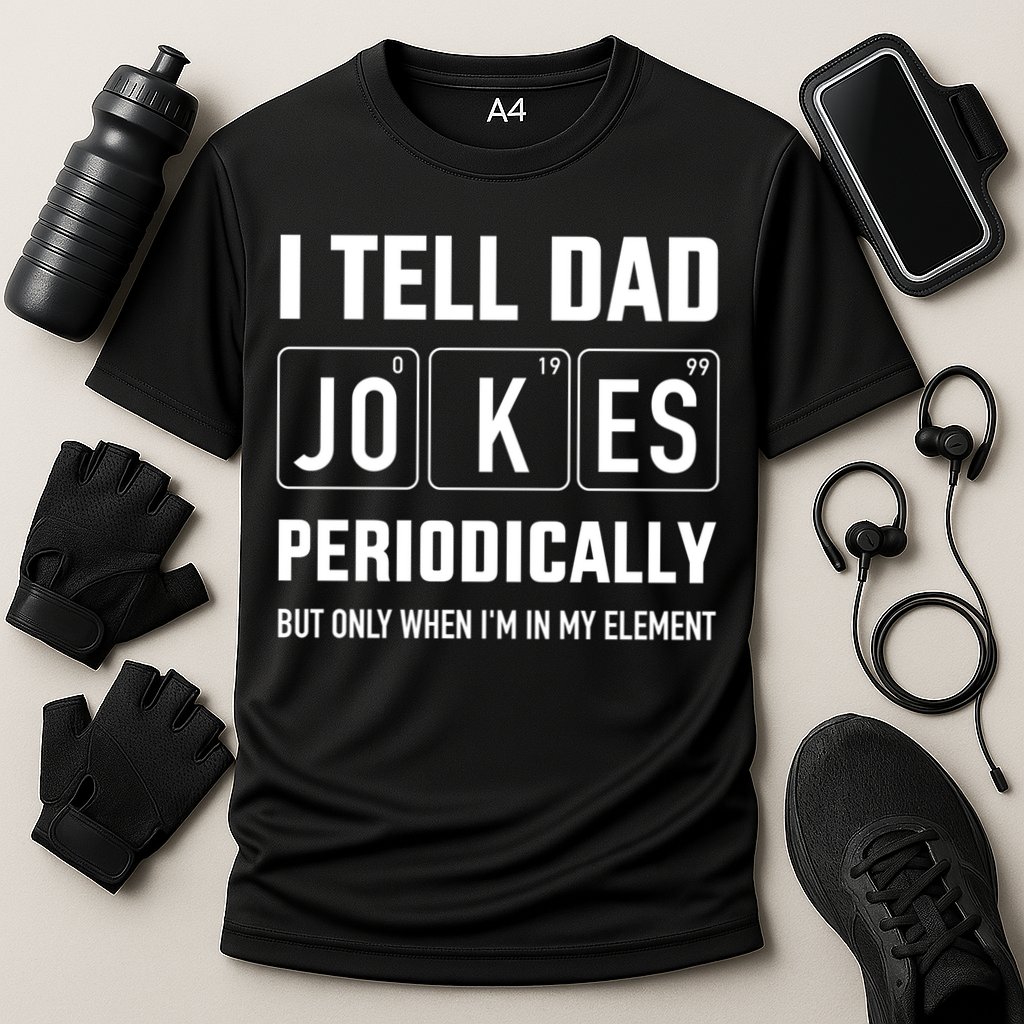 Funny Dad Jokes Periodically In Elet For Fathers Day Gift Cooling Performance Crew T-Shirt