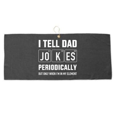 Funny Dad Jokes Periodically In Elet For Fathers Day Gift Large Microfiber Waffle Golf Towel