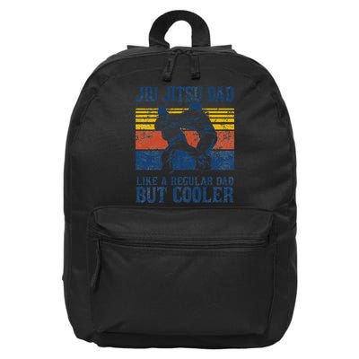Father’s Day Jiu Jitsu Dad Training Father Vintage Funny Gift 16 in Basic Backpack