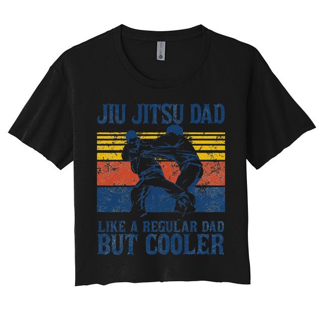 Father’s Day Jiu Jitsu Dad Training Father Vintage Funny Gift Crop Top