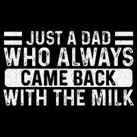FatherS Day Just A Dad Who Always Came Back With The Milk 7-Panel Snapback Hat