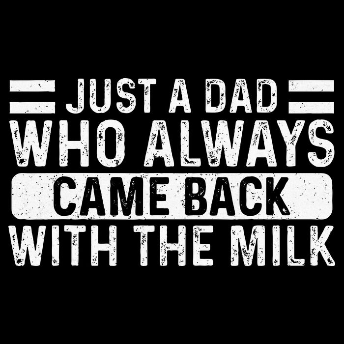 FatherS Day Just A Dad Who Always Came Back With The Milk 7-Panel Snapback Hat