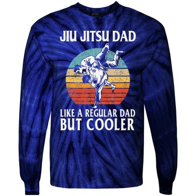 Father’s Day Jiu Jitsu Dad Training Father Vintage Funny Tie-Dye Long Sleeve Shirt