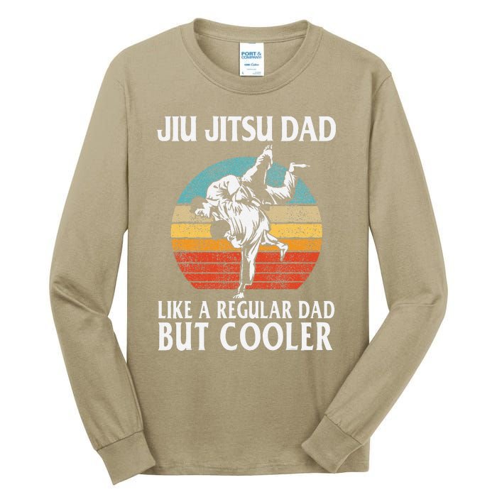 Father’s Day Jiu Jitsu Dad Training Father Vintage Funny Tall Long Sleeve T-Shirt