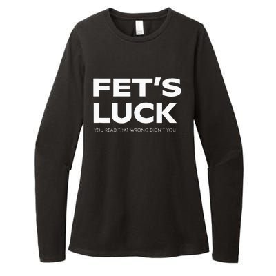 Funny Dad Joke Fet’s Luck You Read That Wrong Didn’t You Womens CVC Long Sleeve Shirt