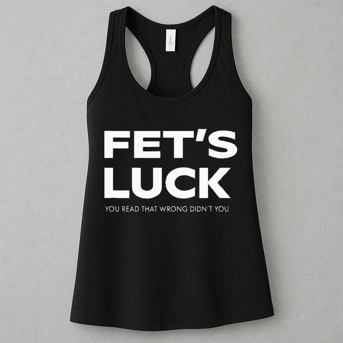 Funny Dad Joke Fet’s Luck You Read That Wrong Didn’t You Womens Tank Top