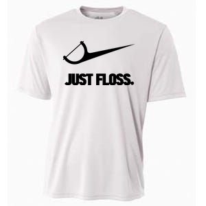 Funny Dentist Just Floss Dental Office Gift Cooling Performance Crew T-Shirt