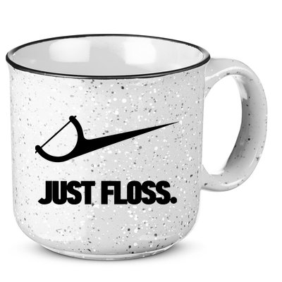 Funny Dentist Just Floss Dental Office Gift 15oz Campfire Ceramic Mug