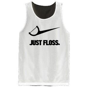 Funny Dentist Just Floss Dental Office Gift Mesh Reversible Basketball Jersey Tank