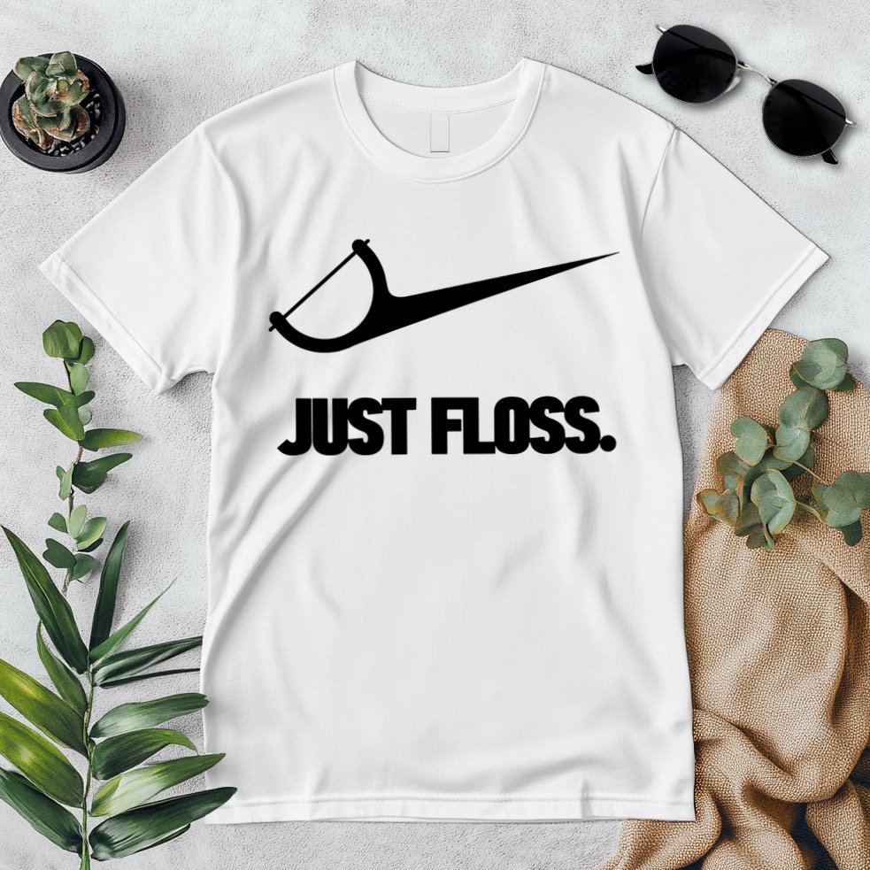 Funny Dentist Just Floss Dental Office Gift Premium T-Shirt