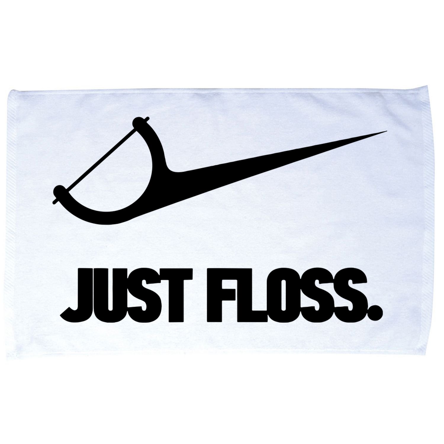 Funny Dentist Just Floss Dental Office Gift Microfiber Hand Towel