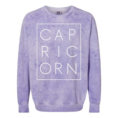 Funny December January birthday Zodiac sign retro Capricorn Colorblast Crewneck Sweatshirt