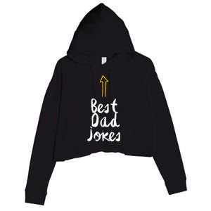 Funny Dad Jokes Gift For Fathers Day Crop Fleece Hoodie