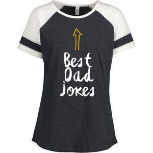 Funny Dad Jokes Gift For Fathers Day Enza Ladies Jersey Colorblock Tee