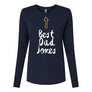 Funny Dad Jokes Gift For Fathers Day Womens Cotton Relaxed Long Sleeve T-Shirt