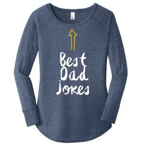 Funny Dad Jokes Gift For Fathers Day Women's Perfect Tri Tunic Long Sleeve Shirt