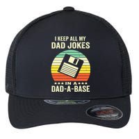 Funny Dad Jokes In Dadabase Vintage For Fathers Day Flexfit Unipanel Trucker Cap