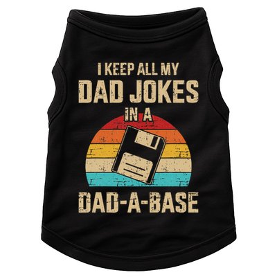 Funny Dad Jokes In Dadabase Vintage Doggie Tank