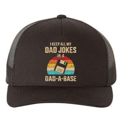 Funny Dad Jokes In Dadabase Vintage Yupoong Adult 5-Panel Trucker Hat