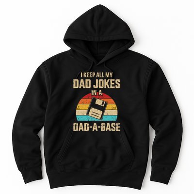 Funny Dad Jokes In Dadabase Vintage Hoodie