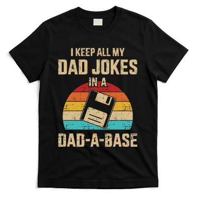 Funny Dad Jokes In Dadabase Vintage T-Shirt