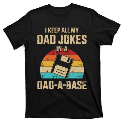 Funny Dad Jokes In Dadabase Vintage T-Shirt