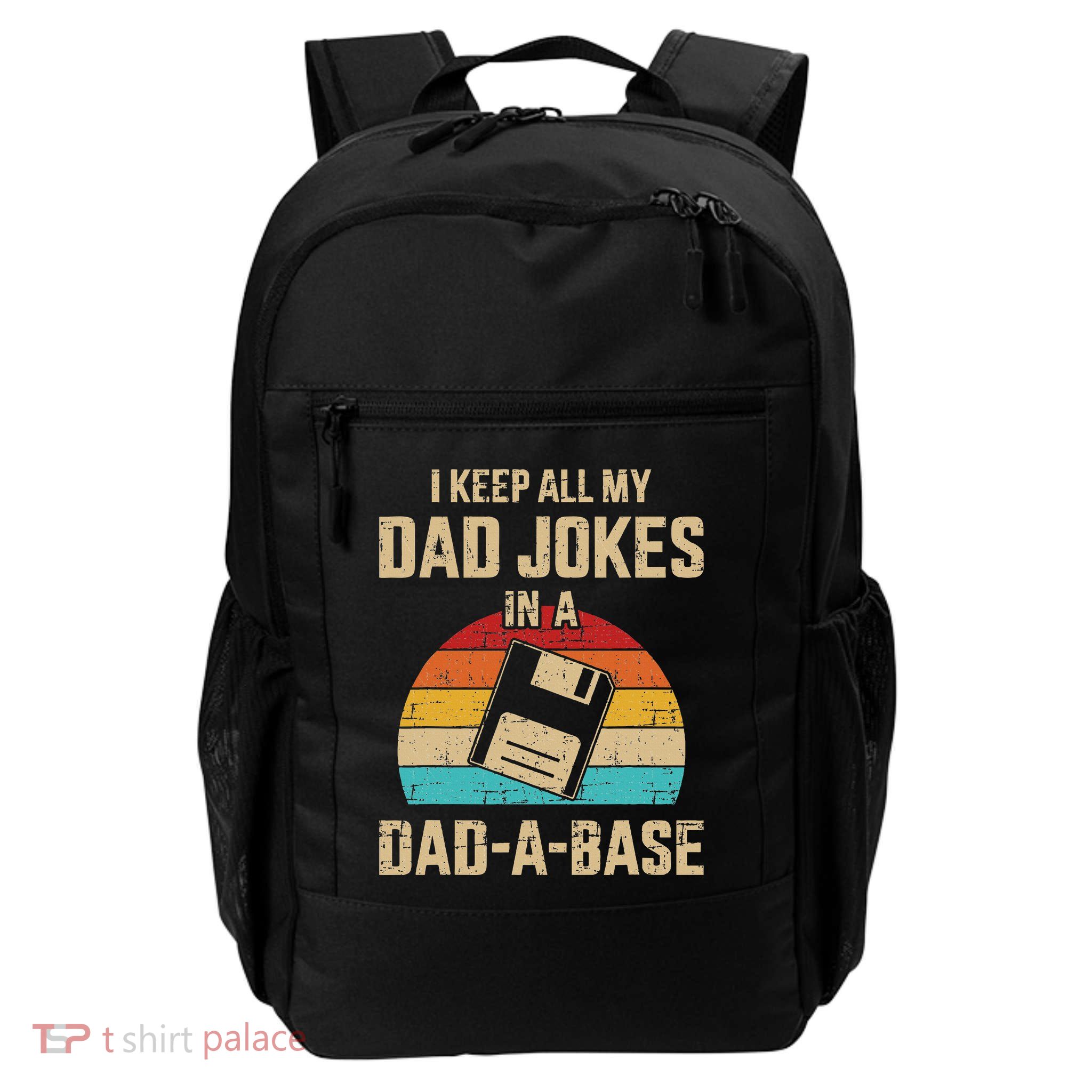 Funny Dad Jokes In Dadabase Vintage Backpack