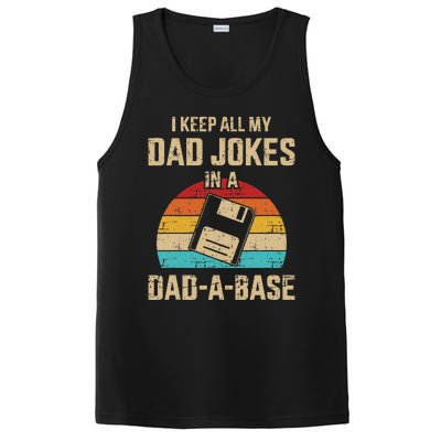 Funny Dad Jokes In Dadabase Vintage PosiCharge Competitor Tank